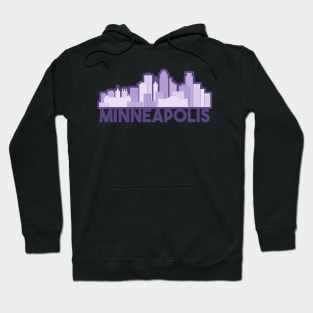 Purple Minneapolis Skyline Hoodie